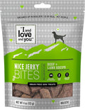 I and love and you Nice Jerky Bites - Beef + Lamb - Grain Free, Real Beef, Training Treat, Chewy Dog Treats, Filler Free, 4oz