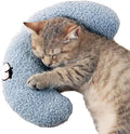 Les Arbres Fair Little Pillow for Cats, Ultra Soft Fluffy Pet Calming Toy Half Donut Cuddler for Joint Relief Sleeping Improve Machine Washable