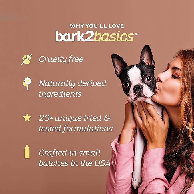 Bark2Basics DeShedding Dog Conditioner, 1 Gallon - Combats and Reduces Shedding, Removes Undercoat, Fights Excessive Hair Shed, Omega 3 and 6 Rich, Strengthens The Hair Follicle, Natural, USA Made