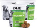 GNC Pets Essentials Dog Probiotic Soft Chews for Digestive Support, Bacon Flavor Daily Supplement with Prebiotics, Probiotics and Enzymes for Puppies and Adult Dogs in Reusable Jar, 60 Count - 3 Pack
