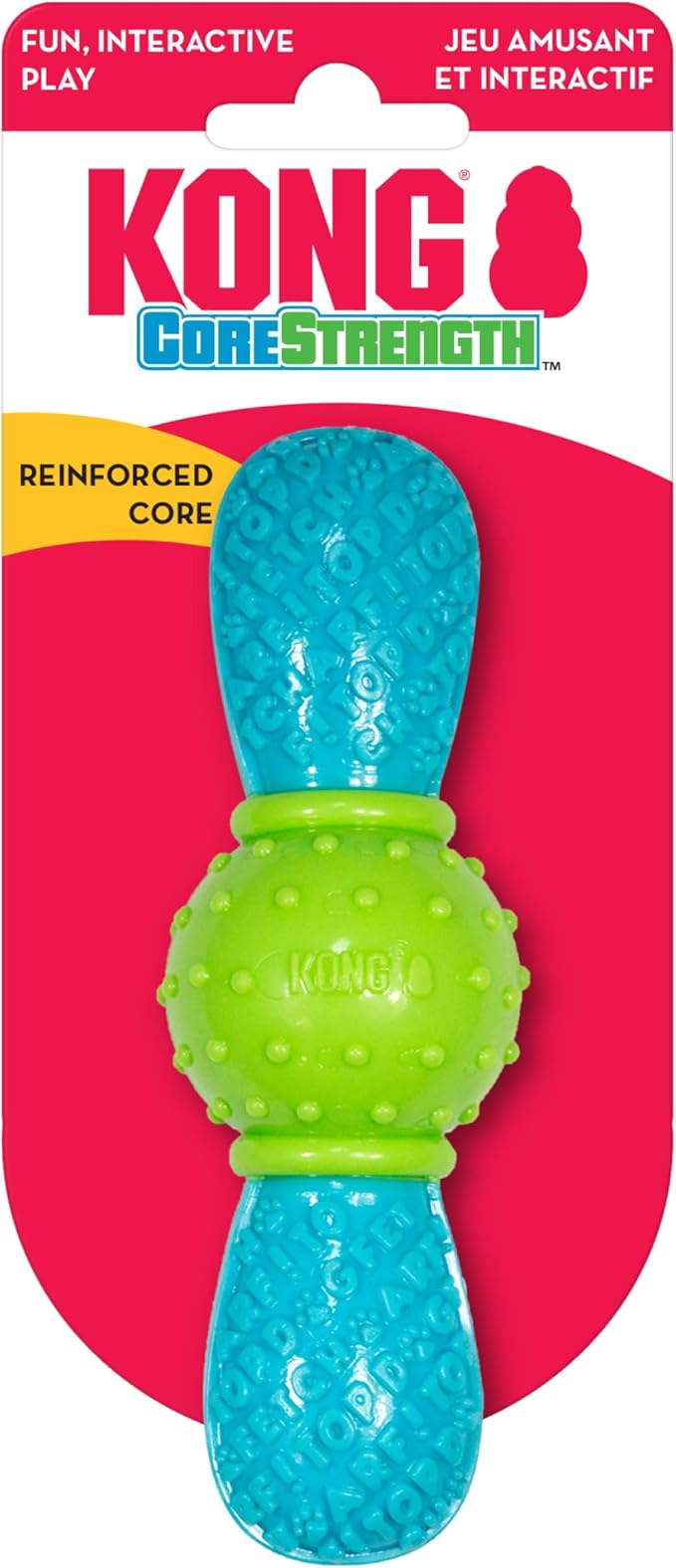 KONG CoreStrength Bow Tie Bone - Dog Dental Chew Toy - Durable, Multi-Layered Dog Toy for Enrichment Play & Dental Care - with Textured Body for Teeth Cleaning - for Small/Medium Dogs