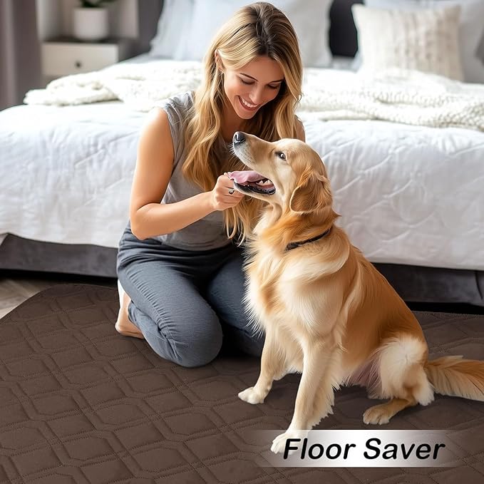 hyha Waterproof Dog Bed Blanket, Soft Pet Blankets, Waterproof Couch Cover for Dogs, Reversible Sofa Covers Washable for Furniture (30x70 Inch, Chocolate/Dark Grey)
