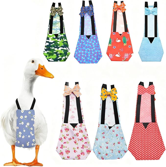 QBLEEV Duck Diapers for Pet Ducks & Chickens, Reusable Chicken Diaper for Indoor Poultry, Waterproof Breathable Baby Duckling Diaper with Elastic Straps, for Ducks Chicks Hens Roosters