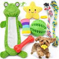 8 Pack Puppy Toys for Small Dogs, Luxury Dog Chew Toys with Squeaky Plush Toys, Rope Toys and Ball, Teething Toys for Puppy Supplies
