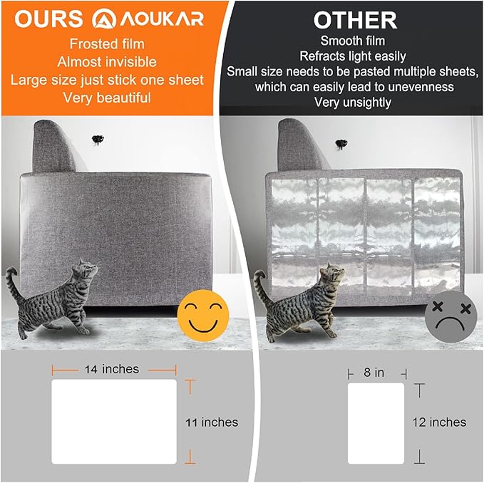 Anti-Cat Scratch Furniture Protector from Cats scratching-20-Pack Clear Sofa Guard Tape for Couches, Deterrent Pet Protection Film to Stop Cats Clawing Corners & Edges