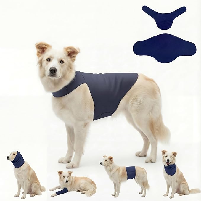 DAJIDALI® Dog & Cat Anxiety Vest & Spay Recovery Suit – Silent Calming Wrap for Surgery, Thunderstorms – Breathable Cone Alternative