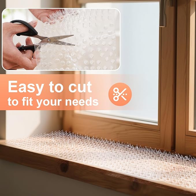Uross Scat Mat for Cats -18PCS Deterrent Mat with Spikes Indoor Cat Repellent Mat Outdoor Scat Spikes Mat Indoor Cat Countertop Deterrent Keep Cats Off Counter