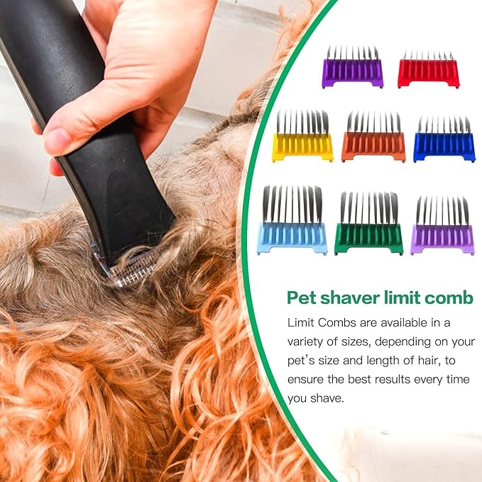 Adjustable 5 in 1 Replacement Blades & Animal Stainless Steel Attachment Guide Comb for W-AHL Bravura Arco Chromado Figura and Motion,Pet,Dog,Cat,Horse Clippers