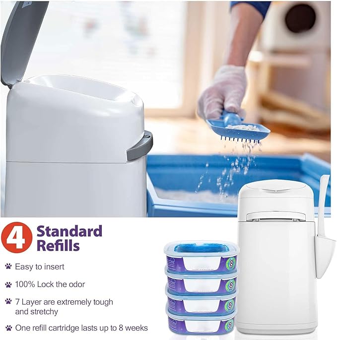 Double Pack Cat Litter Refills by AMAZINK Compatible with Litter Genie Pails