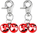 EXPAWLORER Pet Bells for Dog Cat Collar Charm - 2 Pack Cat Collar Accessories Bells Loud, Pet Jingle Ornament Training Pendant Neck Decoration, Tracker for Saving Birds, Red