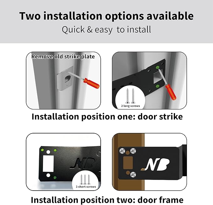 Neobay Steel Cat Door Latch, Door Prop for Cats Keep Dogs Out of Cat Feeding Station & Litter Box, Cat Door Stopper with Silicone Anti-Collision Pad, Alternative to Interior Pet Door,Steel Black