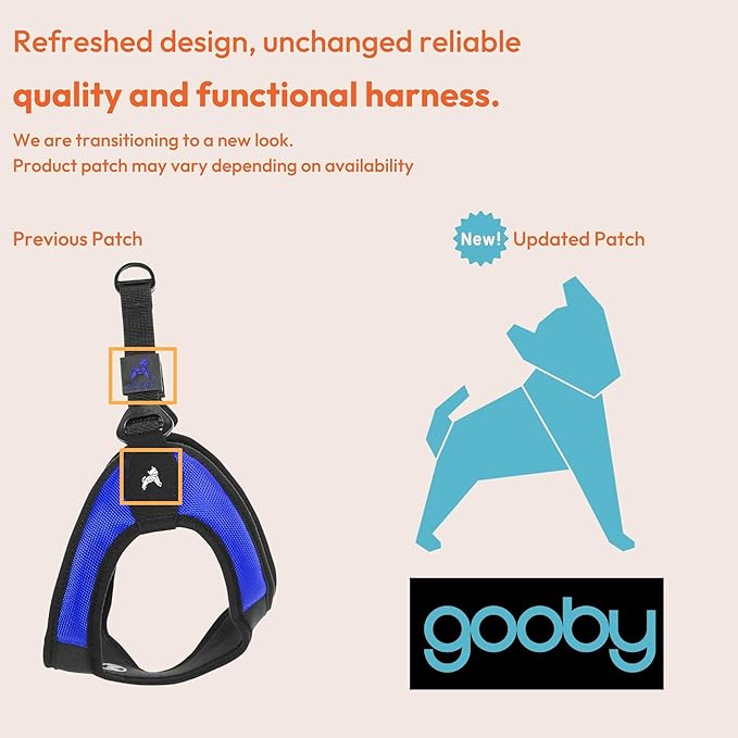Gooby Escape Free Easy Fit Harness - Red, Medium - No Pull Step-in Patented Small Dog Harness with Quick Release Buckle - Perfect On The Go No Pull Harness for Small Dogs or Medium Dog Harness