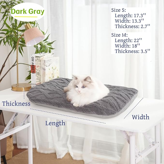 Self Warming Cat Bed Self Heating Cat Dog Mat 17.3'''x13.3'' Warm Pet Bed Indoor Outdoor Washable Kitten Pad for Puppy Kitten with Removable Cover