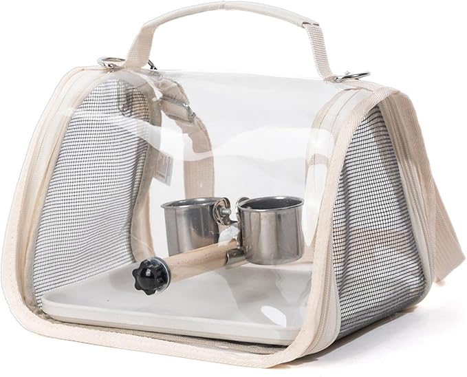 Bird Backpack Carrier | Bird Transport Backpack with Perch | Outdoor Cockatiel Bag,for Parrot Parakeet Cockatiel Conure Cockatoo Outdoor Travel Camping Road Trip Vacation