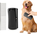 Deshedding Dog Brush Pets Shedding & Grooming Tools with 1 Steel Comb Pet Hair Removal Tool for Cats, Dogs, Horses(Color:Black)