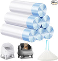 Cat Litter Bags 120 Count,26.37"x15.74" Drawstring Close Litter Box Liners for Automatic Litter Box,Thick Cat Poop Bags,Easy to Clean,Heavy Duty Robot Bag for Self-Cleaning Box