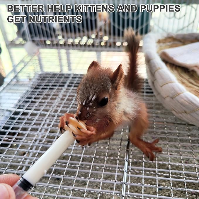 CYG&CL 14 Pack Pet Nursing Feeding Kit Pet Feeding Syringe for Cats Nipple for Kittens Nipple for Puppies Kitten Bottle Feeding Kit for Newborn Squirrels, Rabbits, Small Animals and Wildlife