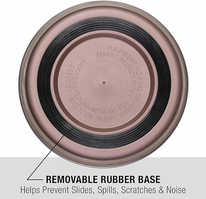 Loving Pets Bella Dog Bowls- Stainless Steel Dog & Cat Bowls - Spill Proof Dog Food Bowl, Cat Bowl, Puppy Essentials & Pet Supplies Great for Home & Travel (Large 35-65 lbs, Grape)