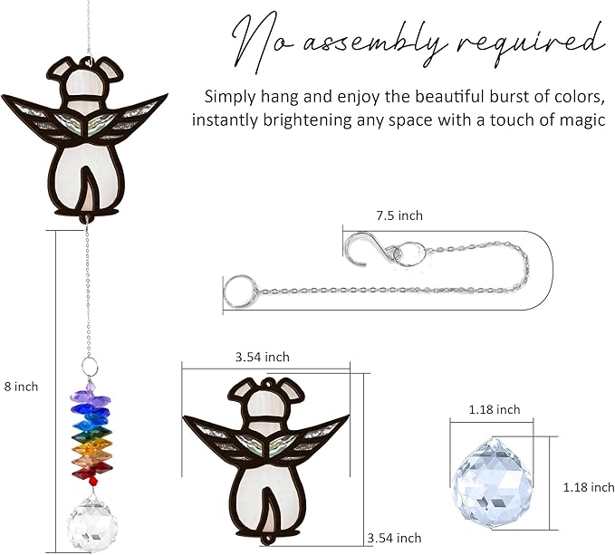 Pet Memorial Suncatcher - Pet Loss Gift - Memorial Sympathy Gift - Rainbow Bridge Gift - Remembrance Ornament - Pet Remembrance Keepsake - Mother's Day for Dog Mom Dog Dad