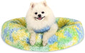 Calming Dog Bed for Small Dogs Cats, Kitty Puppy 23'' Round Anti-Anxiety Warm Fluffy Plush Faux Fur Bed, Soft Anti-Slip Donut Washable Small Pet Bed, Cozy Cat Puppy Bed, Fits up to 30 lbs Pets