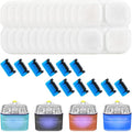 Wonder Creature Cat Water Fountain Filter Replacement, 6/8/6+6/12+12 Pack for Crystal Cat Fountain, 3L/101oz Pet Water Dispenser Filters (12+12 Pack)