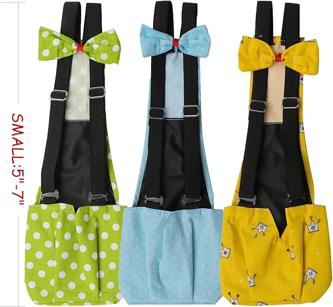 BestParts 3pcs Adjustable Diaper Waterproof Reusable Diapers, Cloth Diaper Wearable Poultry for Farm Pet Goose, Pet Duck, Pet Chicken, Sliding Version (S(0.55-1.68pounds))