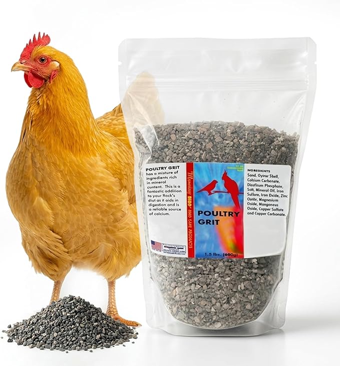 Morning Bird Poultry Grit for Birds 1.5 lbs - Mineral-Rich Supplement for Digestion & Calcium Support - Natural Poultry Feed Additive and Chicken Grit for Healthy Birds