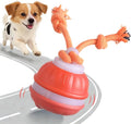 Interactive Dog Toys,Dog Toy Ball with Squeaky Sound and Stimulation,Automatic Moving Activated Dogs Toy for Small/Medium Dogs, Indoor and Outdoor Pet Exercise Toy for Boredom (Orange)