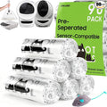 90 Pack Cat Litter Box Robot 5/4/3 Waste Bags, Tear-free, Transparent, Sensor-compatible, Automatic Litter Box Liners Bags, 9-11 Gallon Capacity