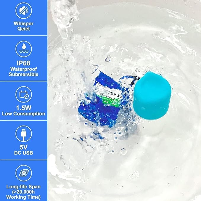 Cat Water Fountain Pump, Pet Fountain No LED Light Replacement Pump DR-DC160 Motor for 360° Cupcake Ceramic and Stainless Steel Cat Drinking Dispenser