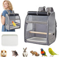 PETCUTE Bird Carrier Backpack,Breathable & Portable,Pet Travel Cage with Upgraded Tray and Standing Perches,Lightweight Foldable Birds Travel Cage for Hiking Camping,for Small Birds, Green Cheek