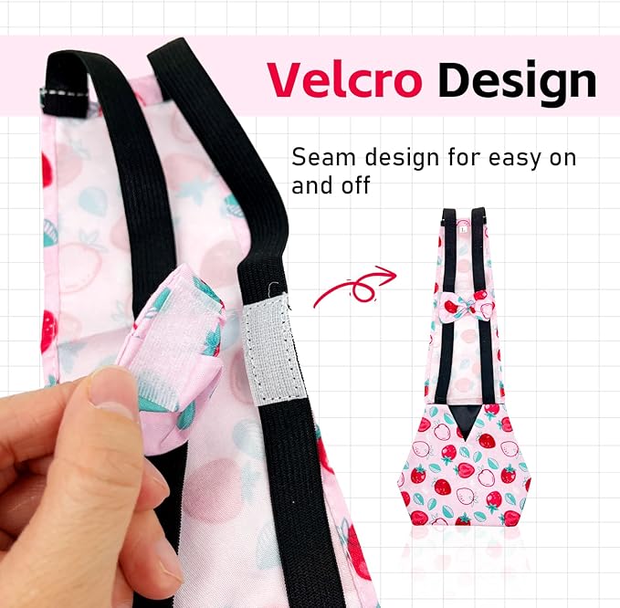 3 Pieces Chicken Diapers for Hens Pet Duck Diapers Reusable Chicken Diapers Chicken Clothes Accessories with Bow Tie for Poultry (L)