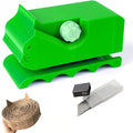 Cardboard Cutter for Cat Scratchers with 10pcs Blade,3D Printed Card Board Cutter Kids DIY Cat Scratchers Cardboard Strip Tool Machine for Cat Lovers (Green)
