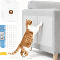 Anti Cat Scratch Furniture Protector - 12Pcs Large, 17.7 * 12in, Clear Sofa Protector from Cat Scratching, Door Protector from Dog Scratching, Self-Adhesive - 50 Pins
