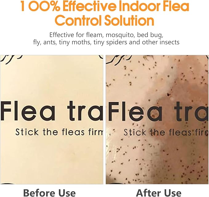 Flea Trap Sticky Pads Refills, 12 Pack 7.1 Inch Round Replacement Glue Boards Refill Discs for Most Flea Light Trap for Inside Your Home, Non-Toxic Family Pet Safe Sticky Board for Indoor Bed Bug Lamp