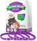 Calming Collar for Cats 4 Pack, Cat Pheromone Collar18 Inch Adjustable Rapid Effect, Breakaway Calming Collars120 Day Purple for Small, Medium Large Cat, Stress Relief & Anxiety Control for Cats