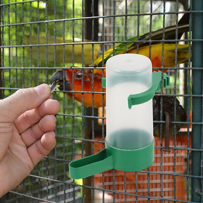 balacoo Automatic Bird Water Feeder 10 Pack Leak-Proof Plastic Water Dispensers for Parakeets Pigeons Small Birds Compact 3.34X2.75X1.57 Inch Cage Compatible