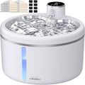 Wireless Cat Water Fountain with Stainless Steel Tray, 102oz/3L Pet Water Fountain for Cats Inside, Cat Fountain for Drinking with Motion Sensor, Ultra Quiet Pump, Cats & Dogs Gifts (8Filters)