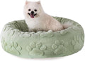 23 Inch Calming Dog Bed for Small Dogs Cats, Kitty Puppy Round Anti-Anxiety Warm Bed, Soft Cozy Anti-Slip Donut Washable Pet Bed, Fits up to 30 lbs Pets