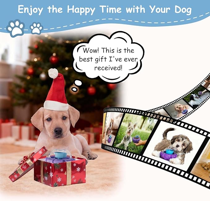 Interactive Dog Toy, Feeder Toy with Adjustable Treat Dispensing & DIY Frozen Treats, Dog Enrichment Toys to Keep Them Busy and Mental Stimulation