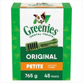 Greenies Veterinarian-Recommended Adult Natural Dental Dog Treats Petite Size, Dog Dental Chews, Original Flavor, 27 oz. Pack, 45 Count