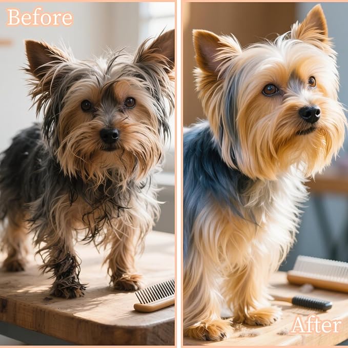 Cloud-Shaped Soft Bristle Small Dog Brush - Hollow Back Design for Easy Grooming - Ideal for Yorkie, Shih Tzu, Maltese Maltipoo Pomeranian- Puppy Essentials , Pet Hair Removal Essentials (Pink)