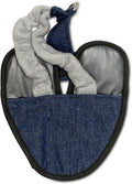 Hen Holster Premium Starter Kit - Bird Diaper, Wrap Around for Larger Pigeons, Small Breed Hens & Roosters - Leak-Proof, Comfortable Bird Harness with Sewn-in Liner & Hook & Loop Closure - XS, Denim