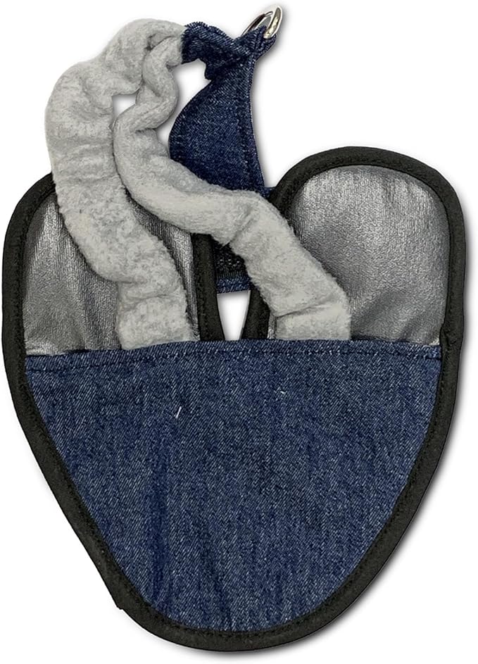 Hen Holster Premium Starter Kit - Bird Diaper, Wrap Around for Larger Pigeons, Small Breed Hens & Roosters - Leak-Proof, Comfortable Bird Harness with Sewn-in Liner & Hook & Loop Closure - XS, Denim