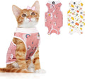 Coppthinktu 2 PCS Cat Recovery Suit for Spay Abdominal Wounds Cat Onesie for Cats After Surgery Recovery Suit Female Breathable E-Collar Alternative Kitten Onesie Anti Licking Small