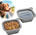Mobile Dog Gear Small Collapsible Dog Water Bowls for Travel (Set of 2, 2 Cups Each) - Portable Foldable Bowl for Feeding Pets, Cats & Dogs - Easy to Clean Silicone Dish, Great for Camping & Traveling