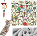 Cat Grooming Wrap for Cutting Nails, 27.6" Anti-Scratch Anti-Escape Cat Holder for Claw Clipping, Self-Adherent Soft Cat Swaddle Wrap for Nail Trimming for Cats & Kittens (3,21.65*21.65 inch)