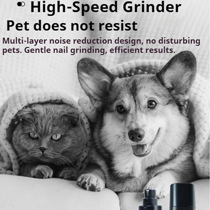 2026 Upgraded Cat Nail Trimmer,Safe Cut Cat Nail Trimmer,Two Adjustable With 360° Grinding Settings,Low-Vibration Ultra-Quiet Under 40db ＆ Powerful Enough For Thick Claws For All Kinds Pets (Black)