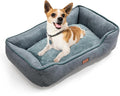 Small Dog Bed 26 Inch, Washable Plush Pet Sofa for Small Dogs & Cats, Soft Rectangle Puppy Bed with Non-Slip Base
