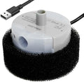 Ultra-Quiet Replacement Pump for Stainless Steel Cat Water Fountains - SMA-800 Motor - Safe and Easy to Clean with Low Voltage DC 5V and USB Cable (Pump) (Side Pump+Sponge)